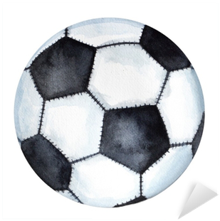 Stickers Classic Football Soccer Ball Drawing One Single - Imagenes De Color Blanco Y Negro (400x400), Png Download