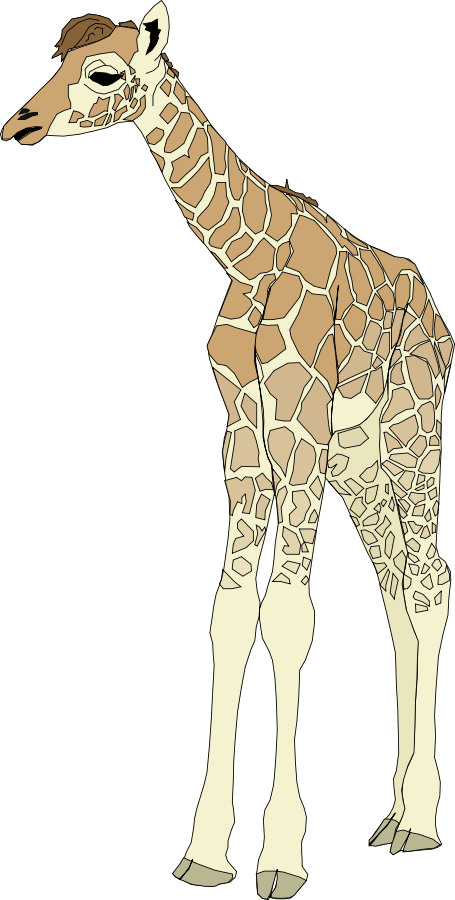 Baby Giraffe Svg Clip Arts 300 X 594 Px (300x594), Png Download