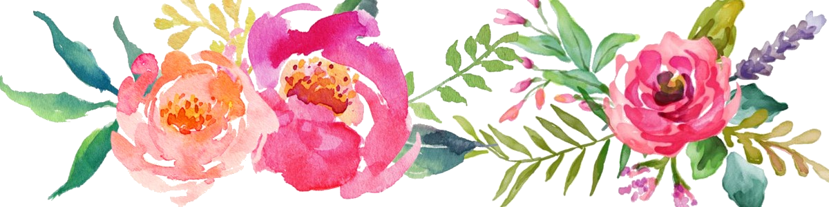 Flores Watercolor - Flor Watercolor Png (1200x300), Png Download