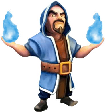 Clash Of Clans Wizard Clash Royale Mago De Fuego Full Size Png Download Seekpng