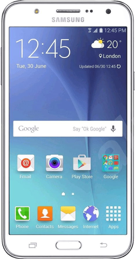 Samsung Mobile Phone Png Transparent Samsung Mobile - Samsung Galaxy J5 White (1200x900), Png Download