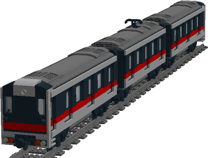 Metro Train With Slide Door - Lego Mtr Train (1431x661), Png Download