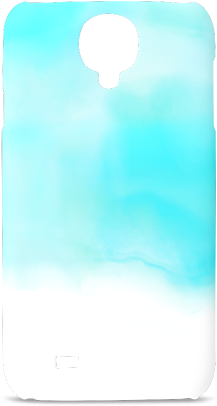 Blue Turquoise Bright Watercolor Abstract Hard Case - Smartphone (500x500), Png Download