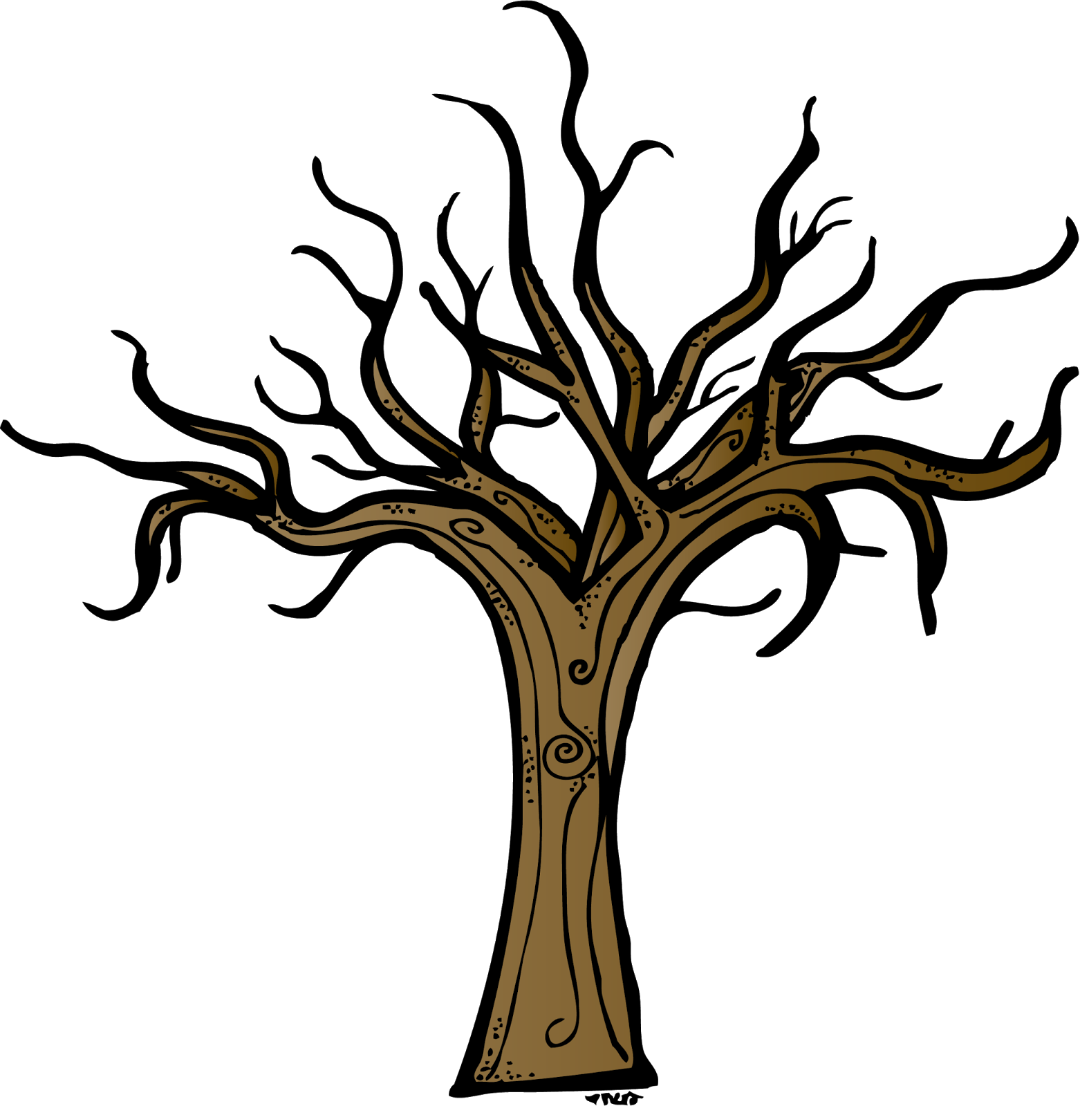 Bare Trees Clip Art Images Pictures - Tree Trunk Clipart (1562x1600), Png Download