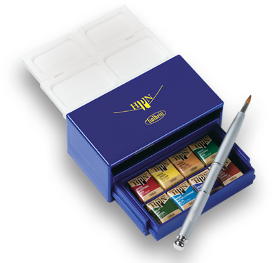 Half Pan Watercolor Sets - Holbein Watercolor Palm Box (550x400), Png Download