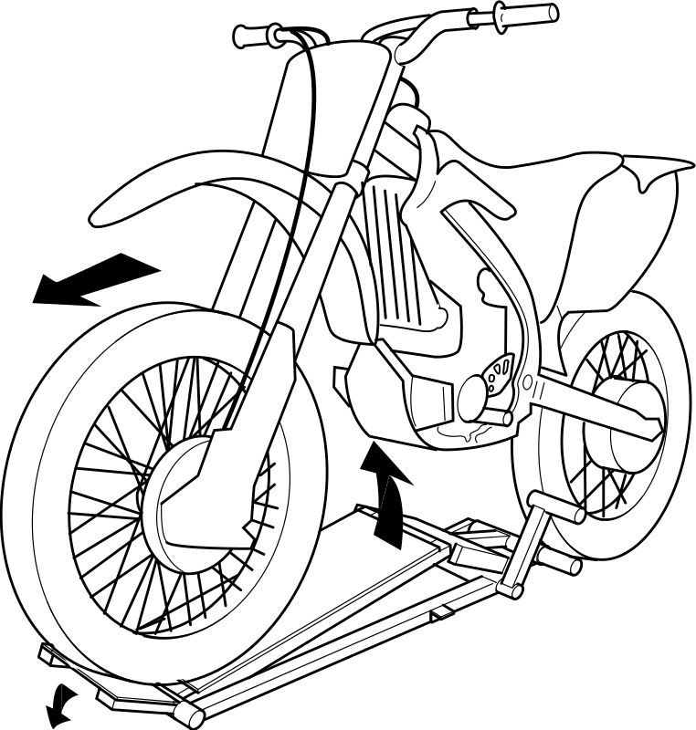 Scooter Outline Of Motorcycles And Motorcycling Harley - Drawings Of An Dirtbike (714x750), Png Download