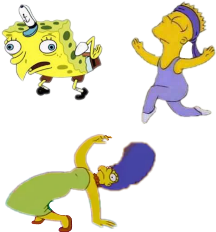 Hd Full Momos Bart Graphic Black And White Stock - Do Your Work Spongebob (712x764), Png Download