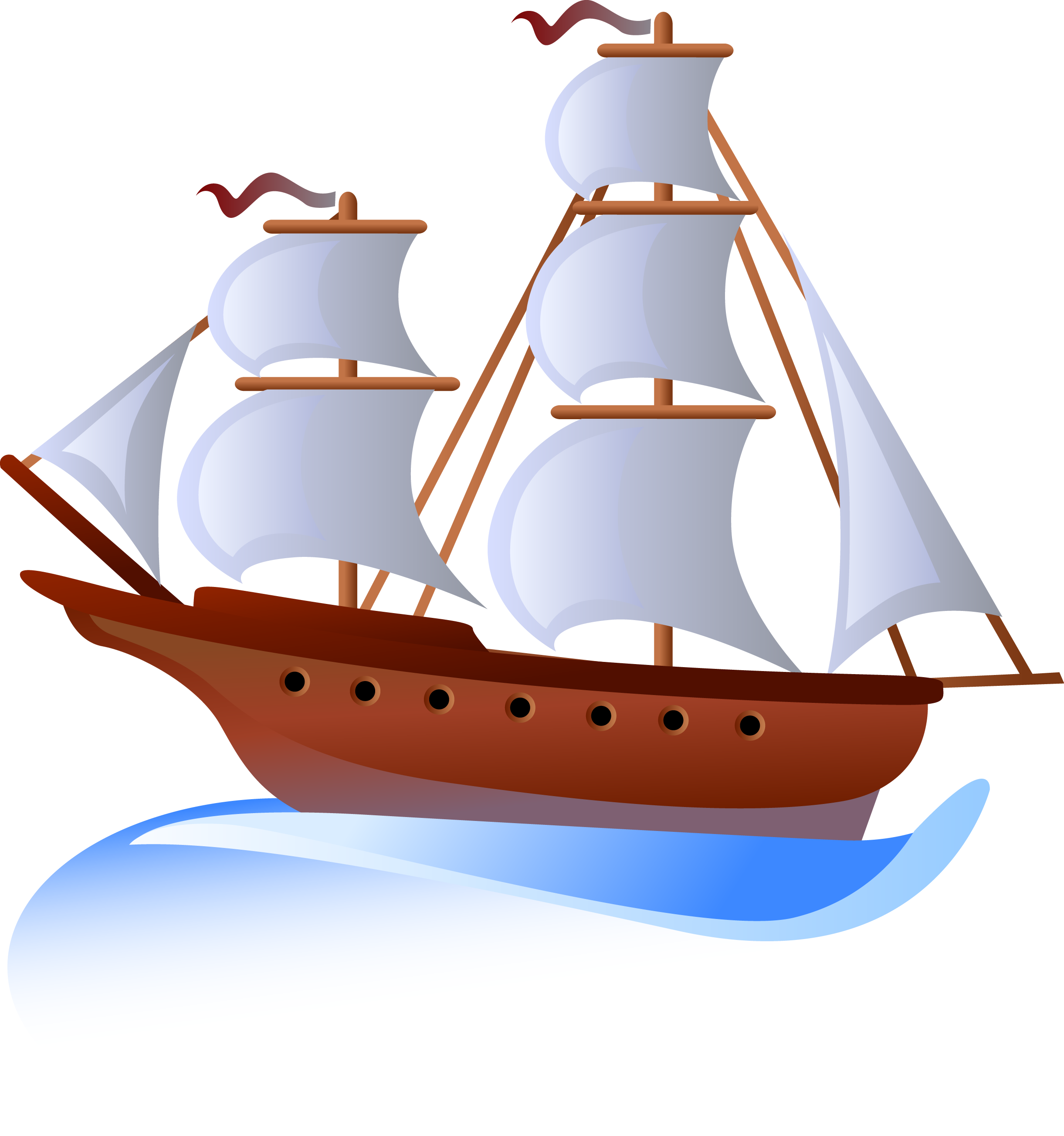 Clip Sailing Transprent Png Free Download Watercraft - Sailing Ship Clip Art (2442x2607), Png Download