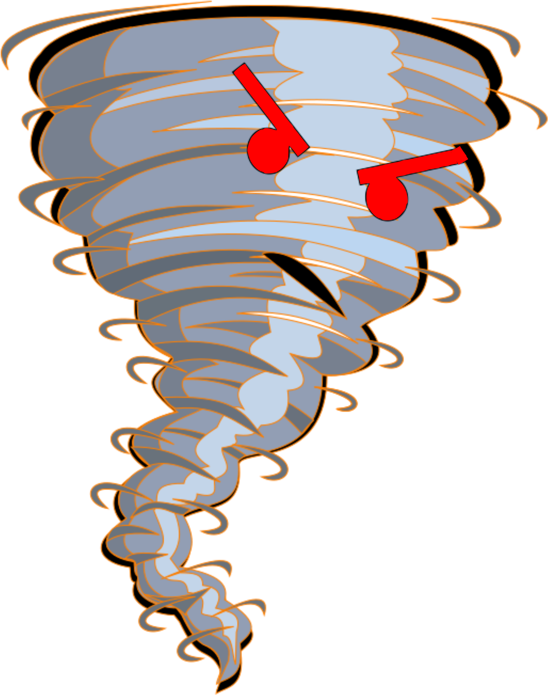 Big Image - Tornado Clipart (1900x2400), Png Download