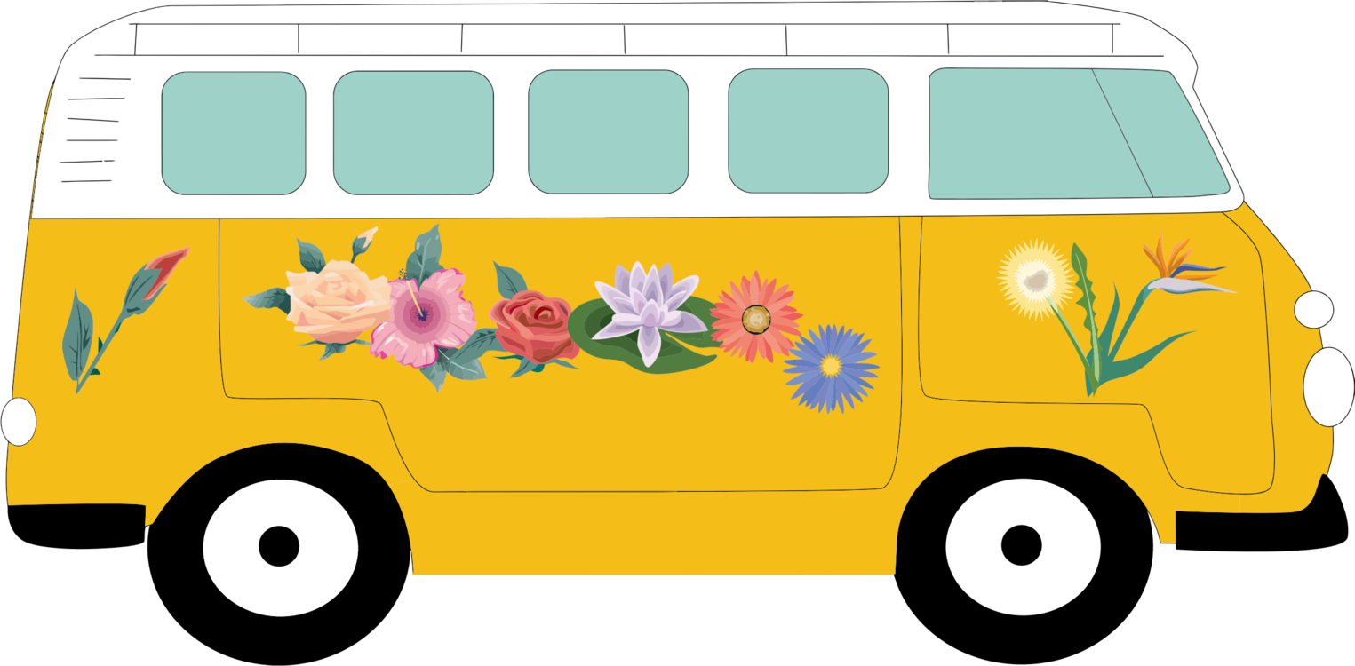 Png Library Van Campervan Motor Caravan Pin Clip - Vw Camper Clip Art (800x393), Png Download