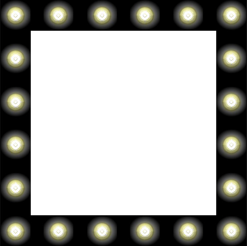 Image Royalty Free Library Hollywood Lights Cliparts - Vanity Lights Clipart (800x796), Png Download