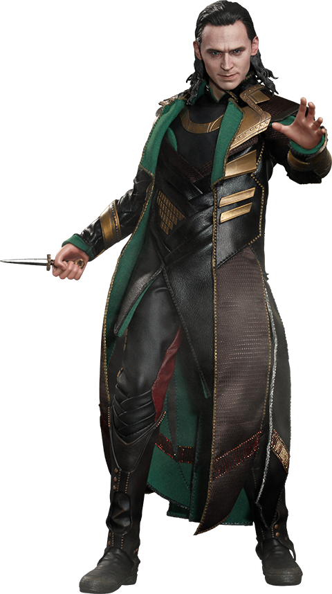 Thor Flying Png - Hot Toys Loki Sixth Scale Collectable Action Figure (480x858), Png Download