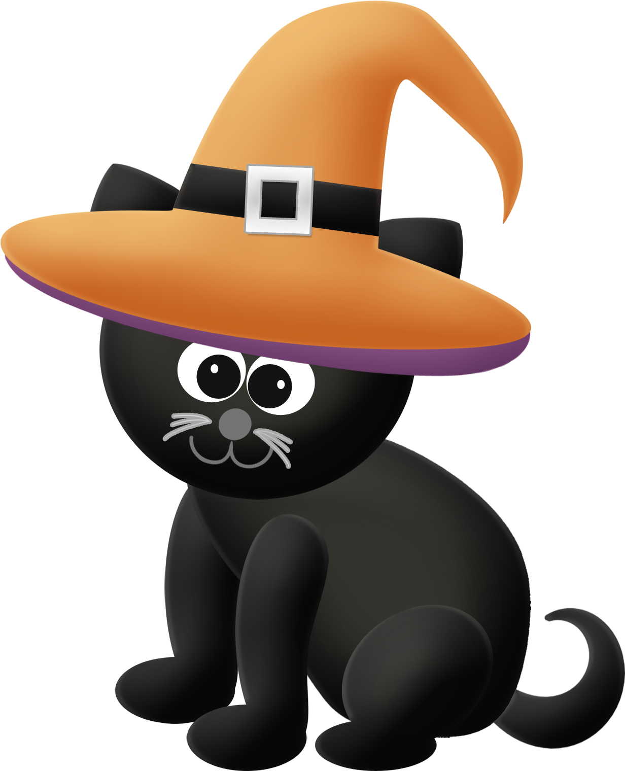 Fashion Clipart Halloween - Gato Preto Desenho Halloween (1262x1519), Png Download