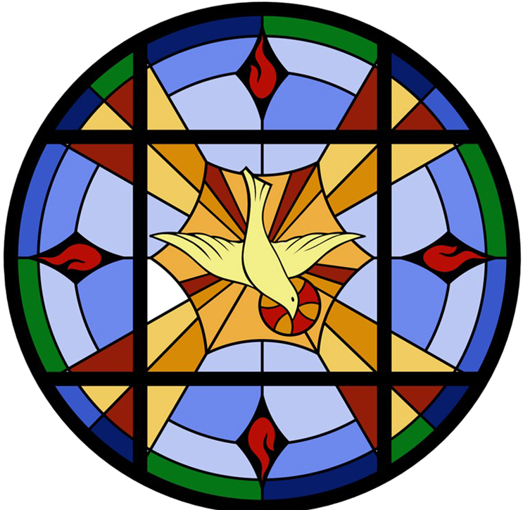 Catholic Stained Glass Window Png High Quality Image - Stained Glass Png Catholic (764x739), Png Download