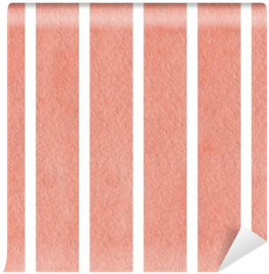 Watercolor Pink Striped Background - Plywood (400x400), Png Download