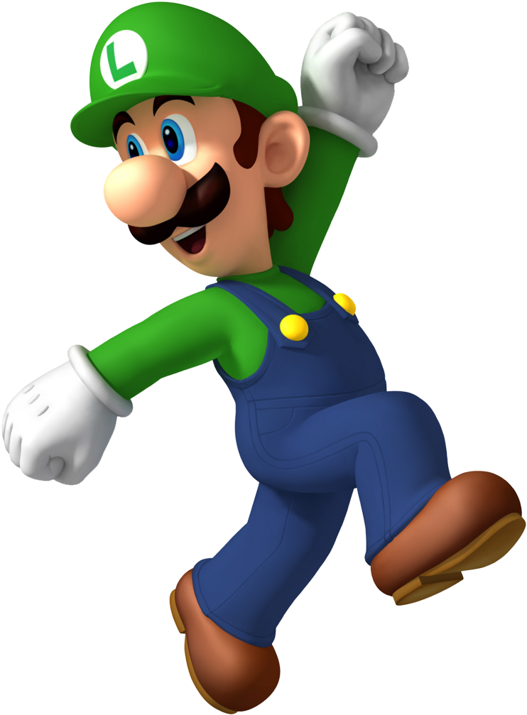 Super Mario Luigi - Luigi De Mario Bros (772x1024), Png Download