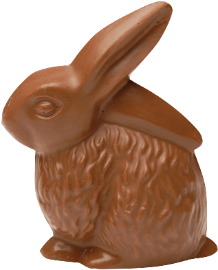 Milk Chocolate Easter Bunny - Chocolate Bunny Transparent Background (380x550), Png Download
