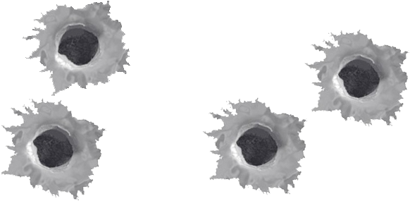 Bullet Hole Png Download - Transparent Background Bullet Holes Png (592x289), Png Download