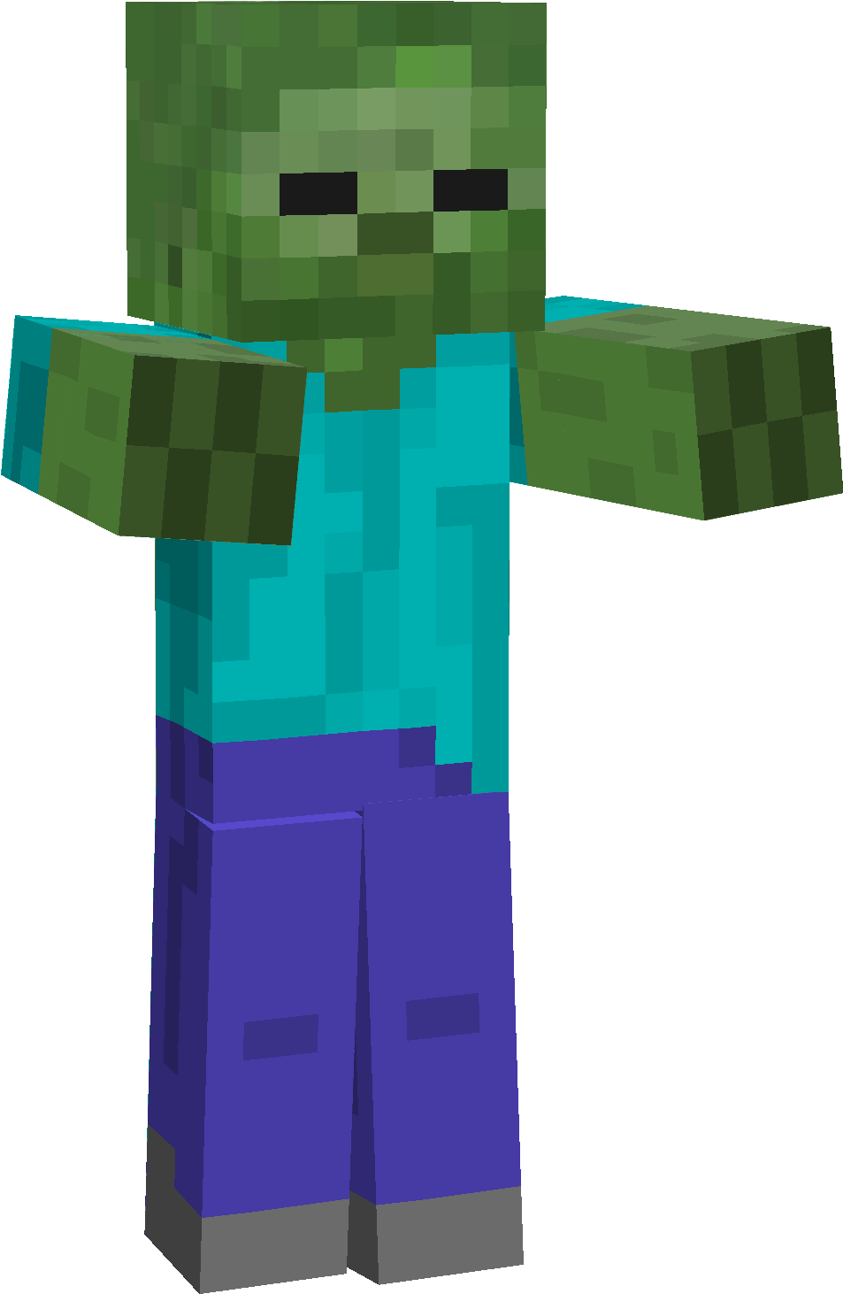 Pinterest - Zombie Minecraft Png (954x1484), Png Download