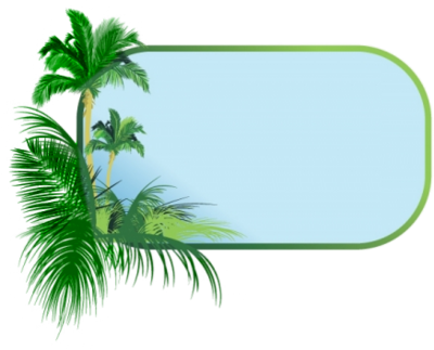 Palm Tree Clipart Border - Tree Border Clipart (400x323), Png Download