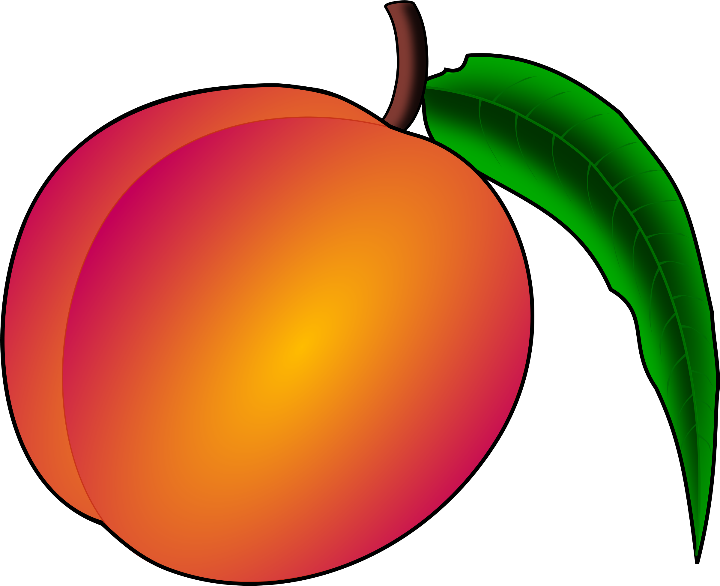 Peach Clip Art - Free Clip Art Peach (2400x1994), Png Download