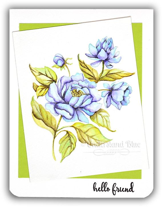 Gina K Arteza Pencils Card By Understand Blue - Watercolor Painting (650x780), Png Download