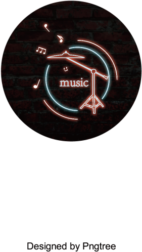 Cartoon Hand-painted Beam Instrument Neon, Beams, Musical - Label (640x640), Png Download