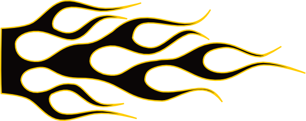 Small - Flames Clipart Hot Rod (600x238), Png Download