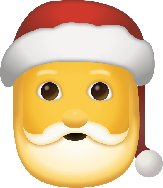 Santa Claus Emoji Png (556x641), Png Download
