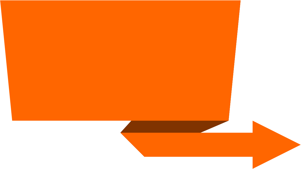 Arrow Vector Free Png Download - Orange Banner Ribbon Png (1024x574), Png Download