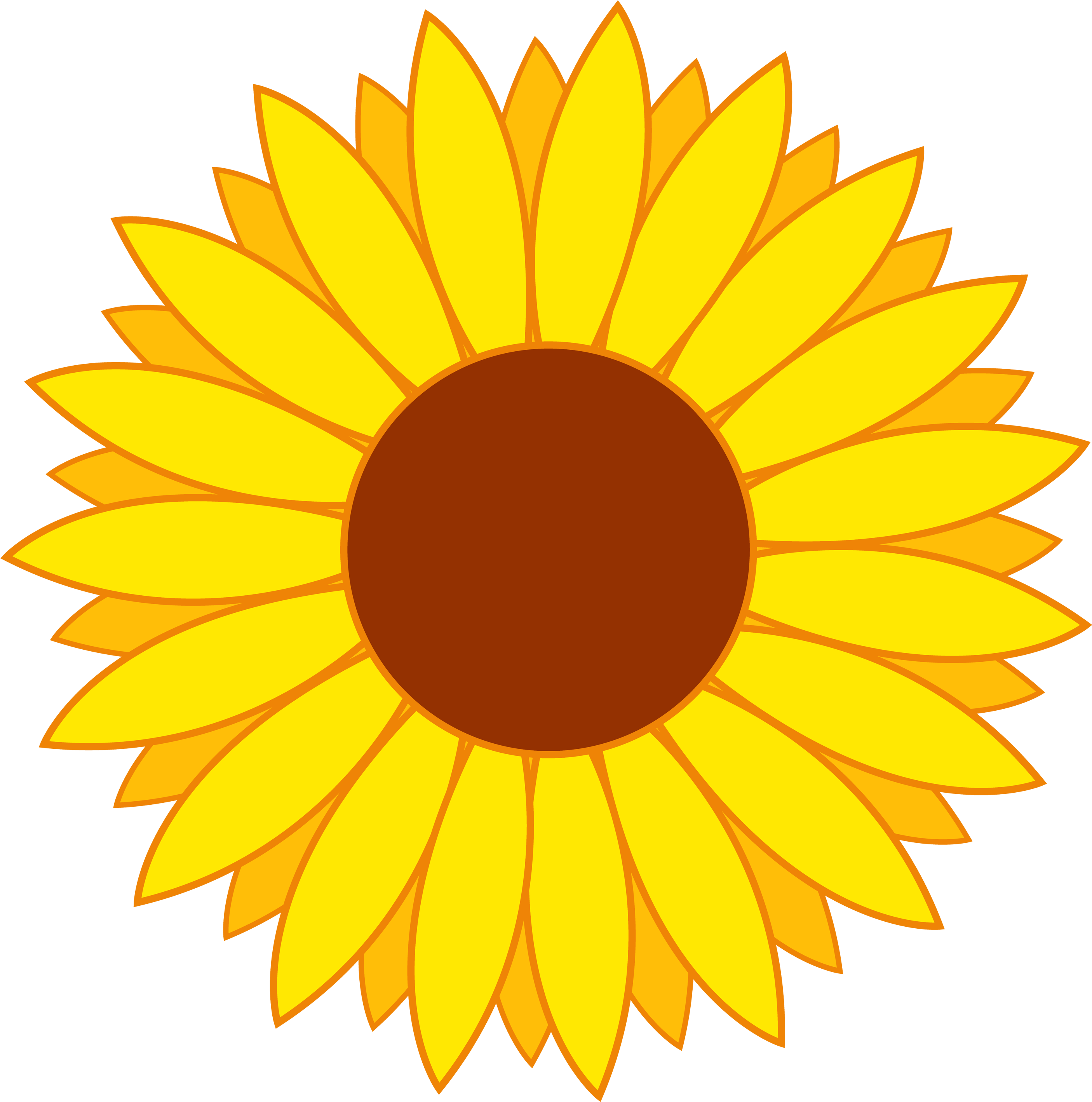 Flower Vector Png Transparent Image Sunflower Clipart Full Size Png Download Seekpng