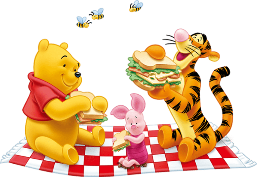 Winnie The Pooh And Tiger Png Free Clipart - Winnie The Pooh Png (600x413), Png Download