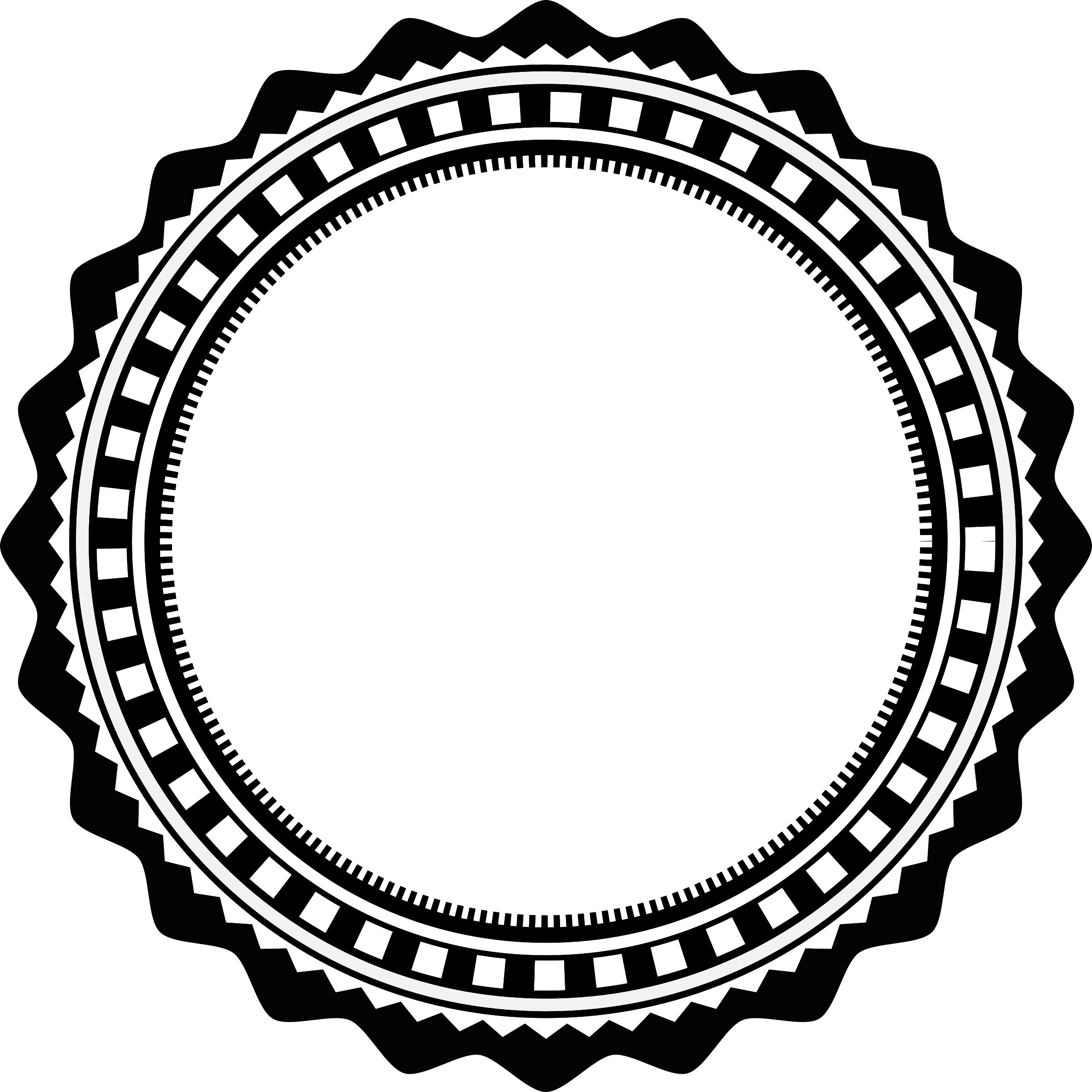 Remixit Png Transparent Stamp Circle Template Round - Badges In Black And White (1024x1024), Png Download