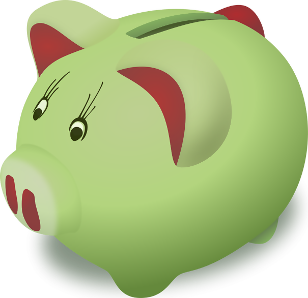 Piggy Bank - Piggy Bank Clip Art (605x586), Png Download