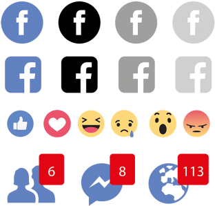 Facebook Emojis Icon Logo, Social, Media, Icon Png - Find Us On Facebook Icon (360x360), Png Download