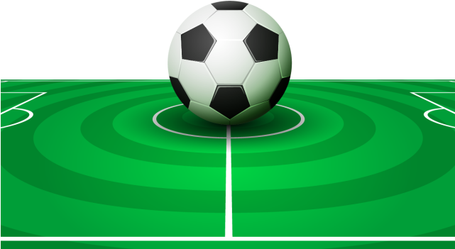 Soccer Rectangular Playground With Soccer Ball Vector, - Football (640x640), Png Download