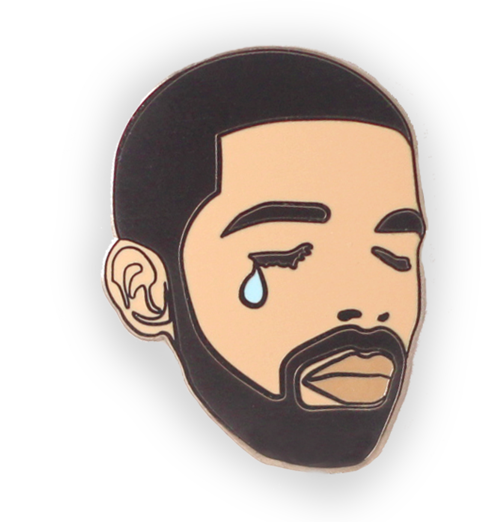 Crying Drake Enamel Pin - Cartoon Drake Crying (2187x1728), Png Download