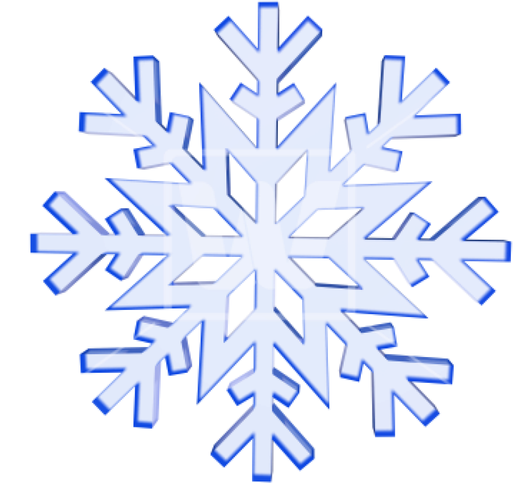 Snowflake Png Elephant Clipart Hatenylo - Blue Snowflake Transparent Background (1024x1024), Png Download