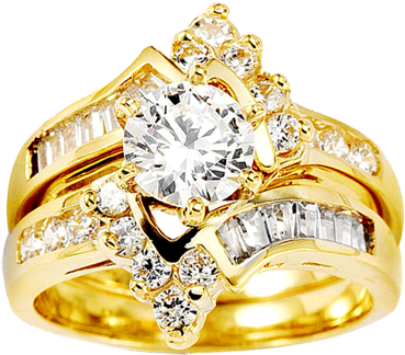 Wedding Bling Png - Gold Ring In Png (400x400), Png Download