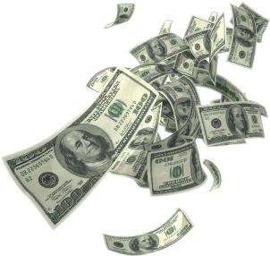 Cash Png Images Royalty Free Library - Money Flying Transparent Gif (347x346), Png Download