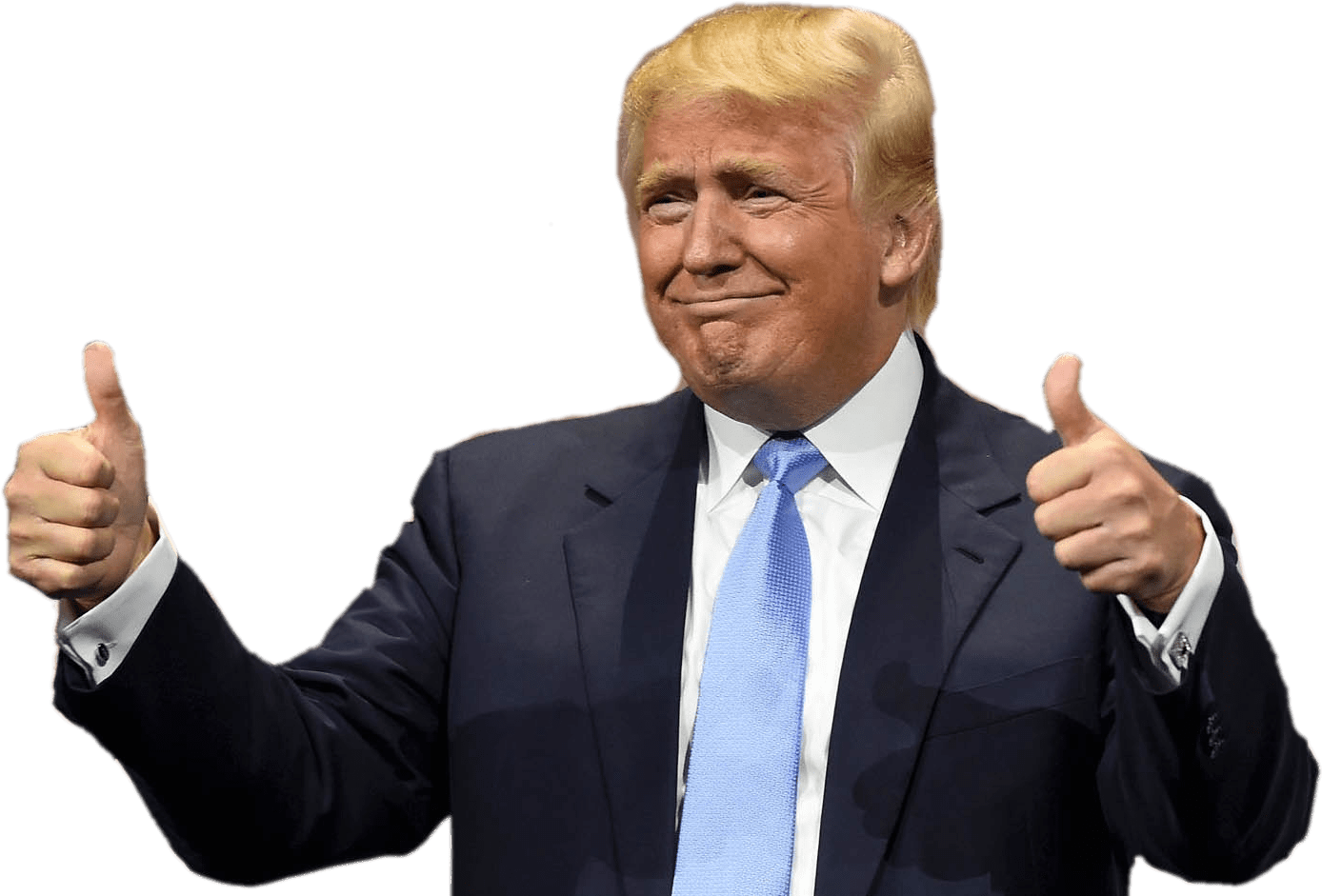 Trump Two Thumbs Up - Trump Transparent Background (1419x946), Png Download