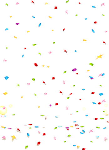 File - Confetti - Transparent Background Confetti Clipart (348x479), Png Download