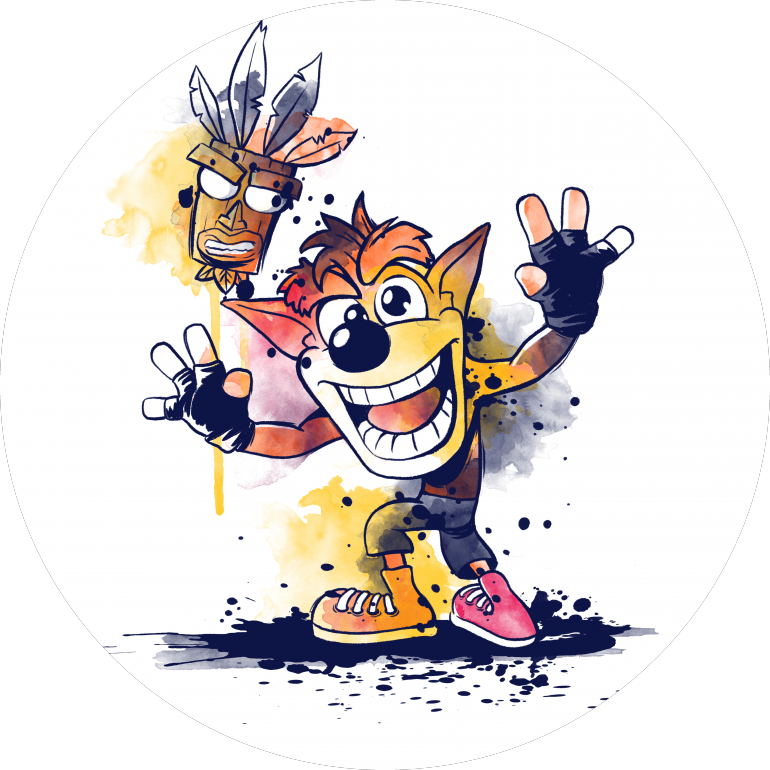 Watercolor Bandicoot - Watercolor Bandicoot By Nemimakeit (770x770), Png Download