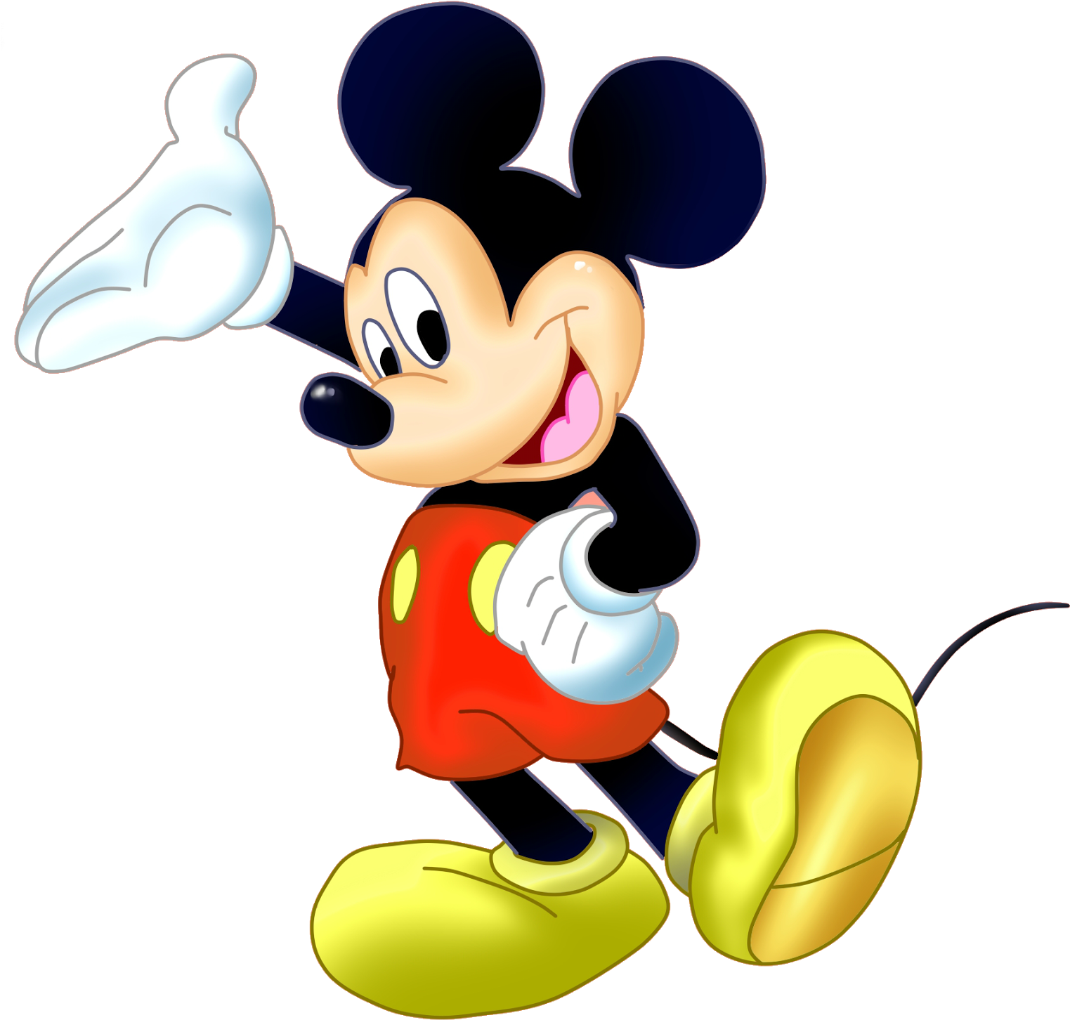 Mickey Mouse Png - Mickey Mouse Cartoon Png (1587x1600), Png Download