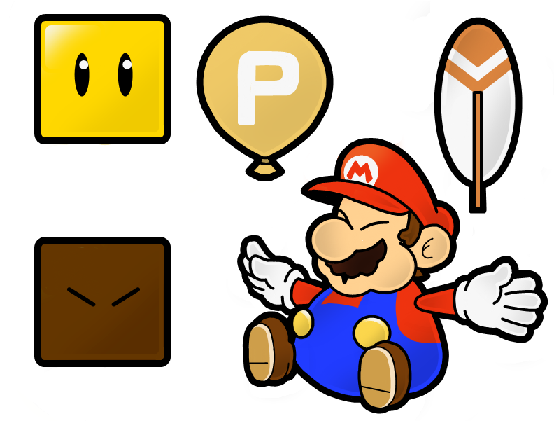 Super Paper Mario World - Super Mario World Fat (800x600), Png Download