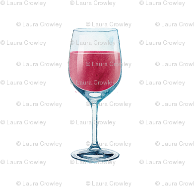 Red Wine Glass 4" X 4" - Wine Glass (400x400), Png Download