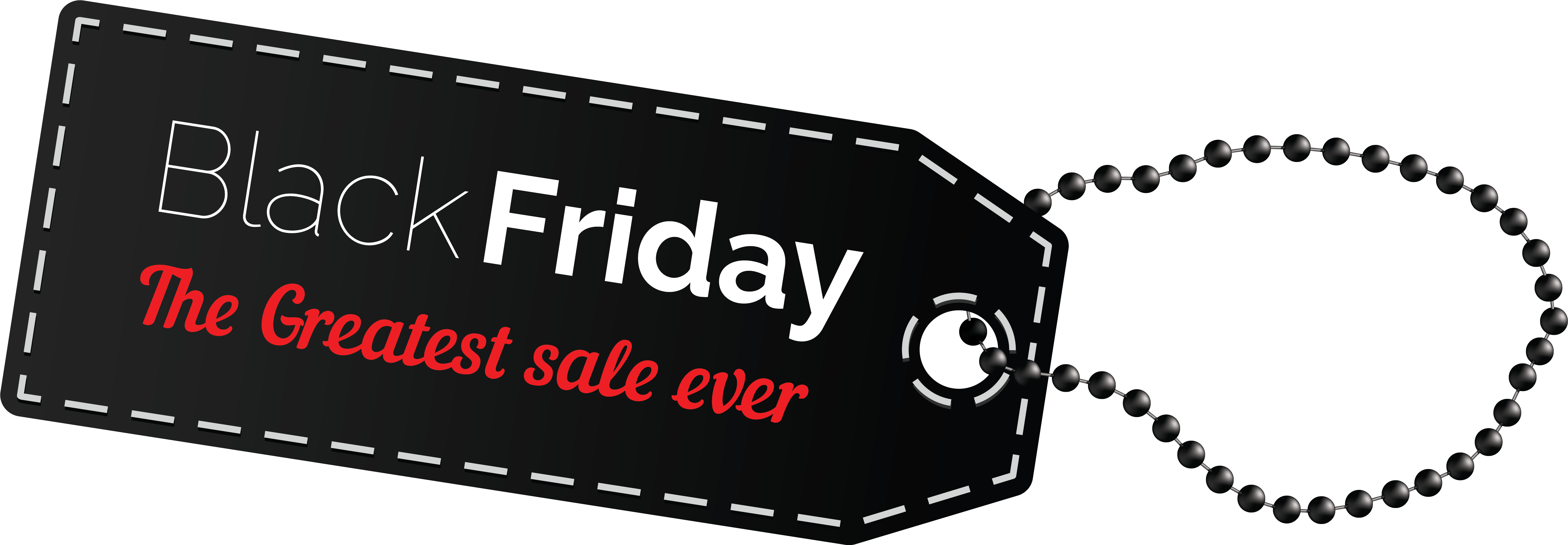 View Full Size - Black Friday Tag Png (6137x2254), Png Download