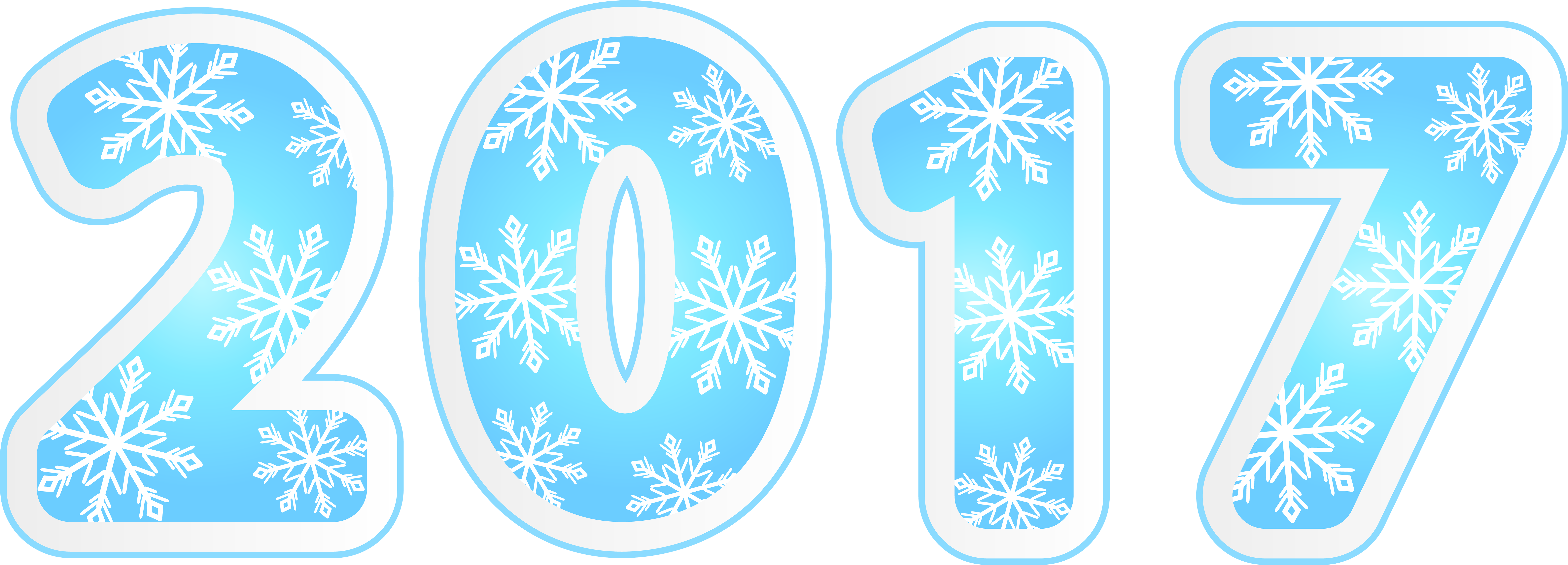 Clip Arts Related To - Snowflake 2017 Clipart (8000x2951), Png Download
