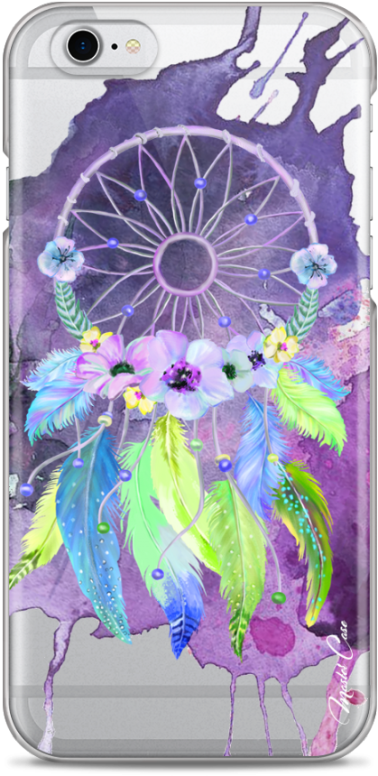 Coque Iphone 6 Plus/ 6s Plus Purple Watercolor Floral - Color (1230x900), Png Download