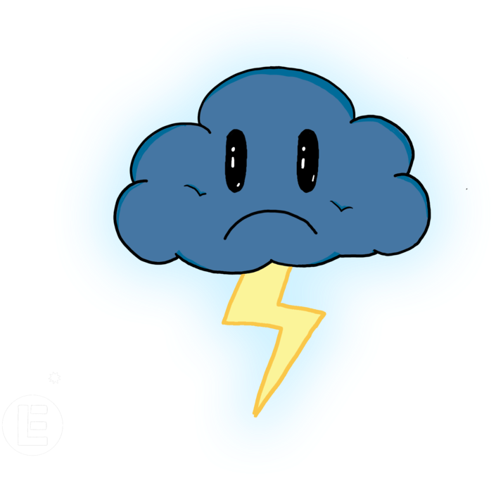 Sad Thunder Cloud By Lukecellery On Deviantart Jpg - Thunder Cloud Png (800x786), Png Download